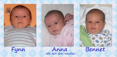 Bild zu Vergleichsbilder meiner drei... - Forum für November - Mamis