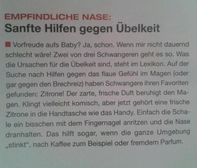Bild zu Geruchsempfindlichkeit bis hin zur Übelkeit ... - Forum für Dezember - Mamis