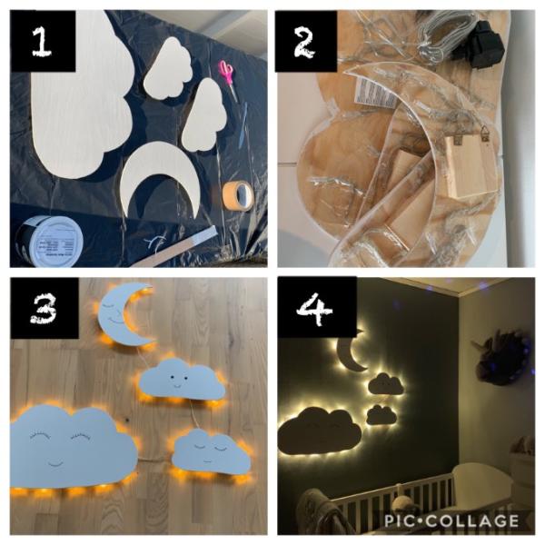 Bild zu Bastelanleitung Nachtlicht Wolken und Mond. - Forum für Dezember - Mamis