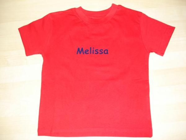 Bild zu Neues T-Shirt mit Aufdruck "Melissa" in Größe 86/92 von Kinderbutt abzugeben!!! - Baby Forum - Allgemeine Themen