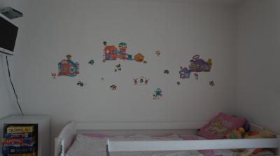 Bild zu so die wand meiner Tochter ist fertig :-) ich finds schön :-) - Baby Forum - Allgemeine Themen