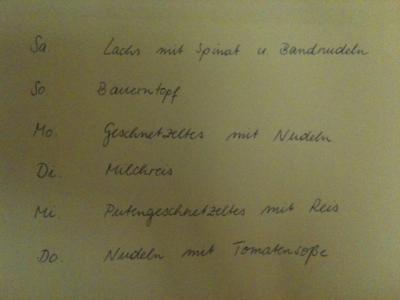 Bild zu Unser Essensplan.... - Baby Forum - Allgemeine Themen