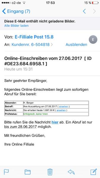 Bild zu Email mit Auszahlung :-( - Baby Forum - Allgemeine Themen