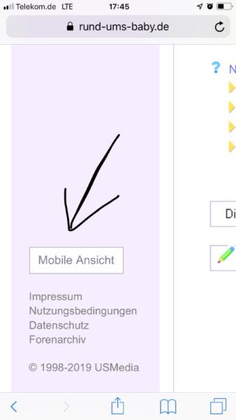 Bild zu Mobile Ansicht vs. klassische Ansicht - Baby Forum - Allgemeine Themen