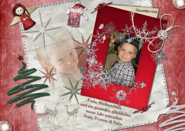 Bild zu Unsere Weihnachtskarte ist fertig!!! - Spielen und Basteln mit Kindern