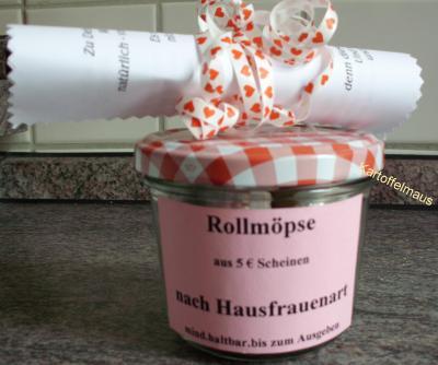 Bild zu geldgeschenk Rollmöpse - Spielen und Basteln mit Kindern