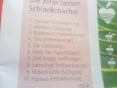 Bild zu Die 10 besten Schlankmacher -Bild- - Diätclub - Forum und Erfahrungsaustausch
