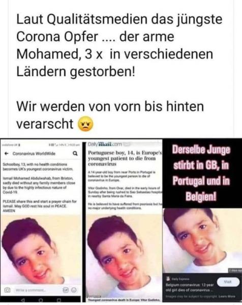 Bild zu Der arme Junge - Coronavirus - Schwangerschaft, Baby, Kinder und Familie