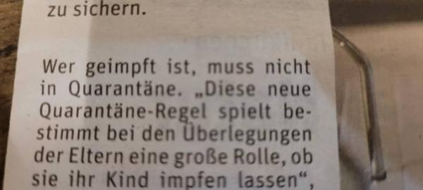 Bild zu Bzgl. Impfdruck, speziell Kinder - Coronavirus - Schwangerschaft, Baby, Kinder und Familie