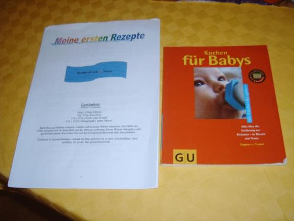 Bild zu Verkaufe Buch Kochen für Babys und 41 D4 Seiten "Meine ersten Rezepte" - Der erste Brei - die Beikost