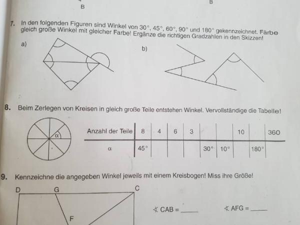 Bild zu Geometrie,Winkel messen 5.Klasse - Zehn bis Dreizehn