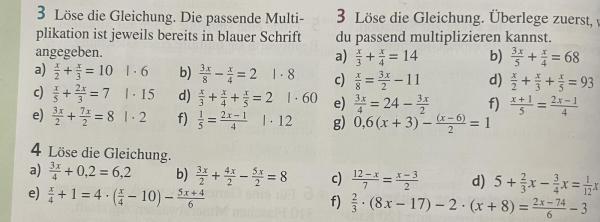 Bild zu Mathe Hausaufgabe / Bruchrechnen - Sechs bis neun