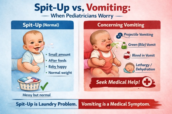 Bild zu Spucken vs. Erbrechen: Wann Eltern wirklich zum Kinderarzt sollten - Babypflege - so pflegen Sie Ihr Baby richtig