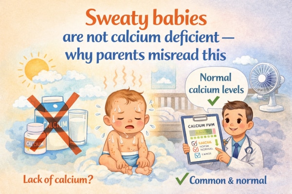 Bild zu Sweaty babies are not calcium deficient — why parents misread this - Babypflege - so pflegen Sie Ihr Baby richtig