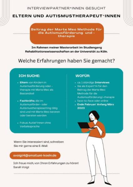 Bild zu Suche Eltern von autistischen Kindern für Interviews - Hilfe für chronisch kranke und behinderte Kinder