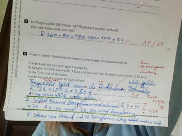 Bild zu Mathe"leistungskontrolle" - was würdet ihr machen? - Grundschule - Forum