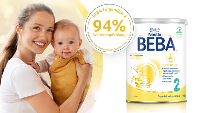 collage-mama mit baby und beba-dose