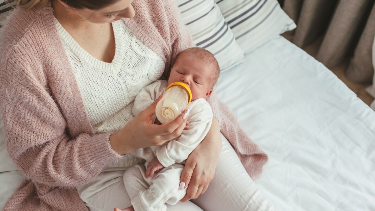 Mom with newborn baby