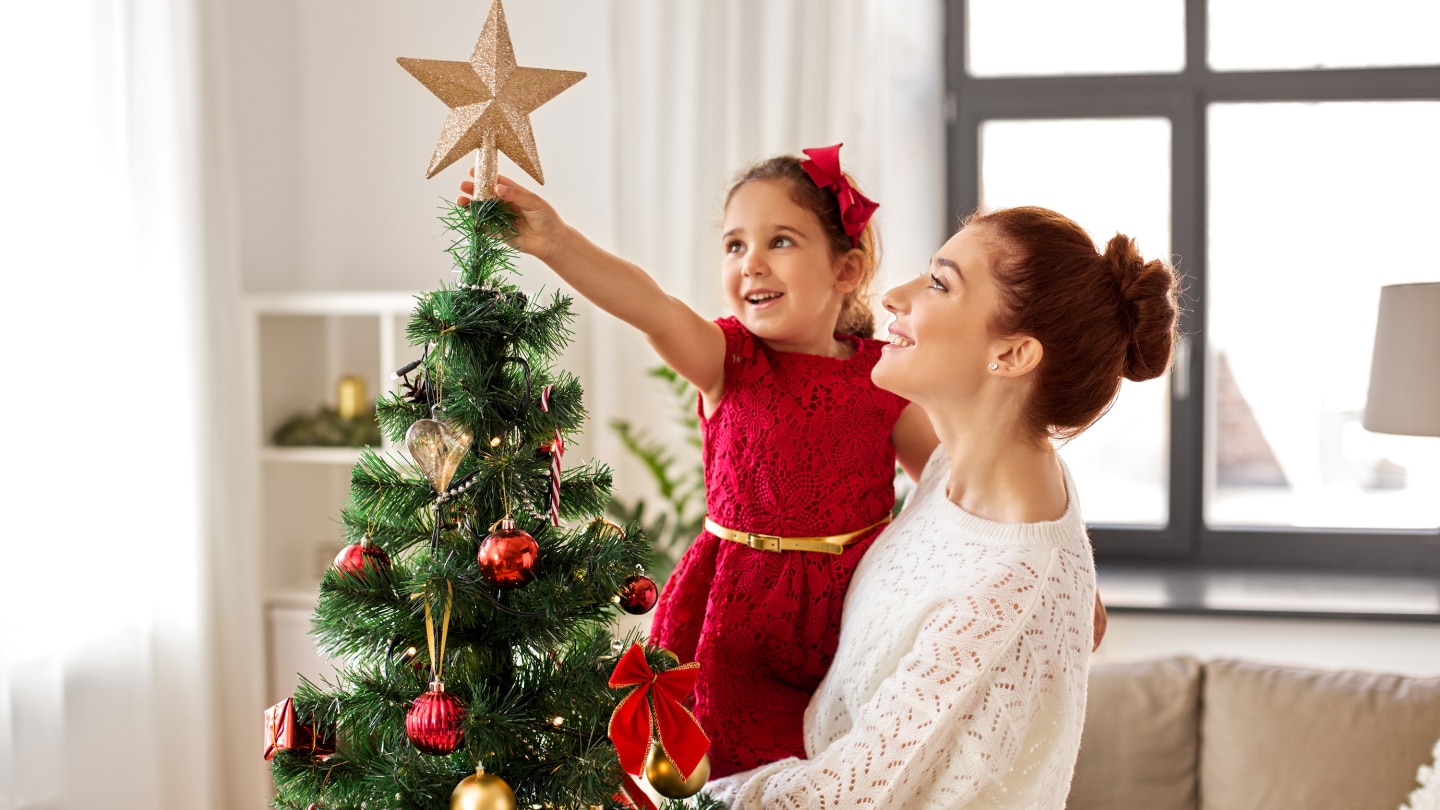 decorating christmas tree