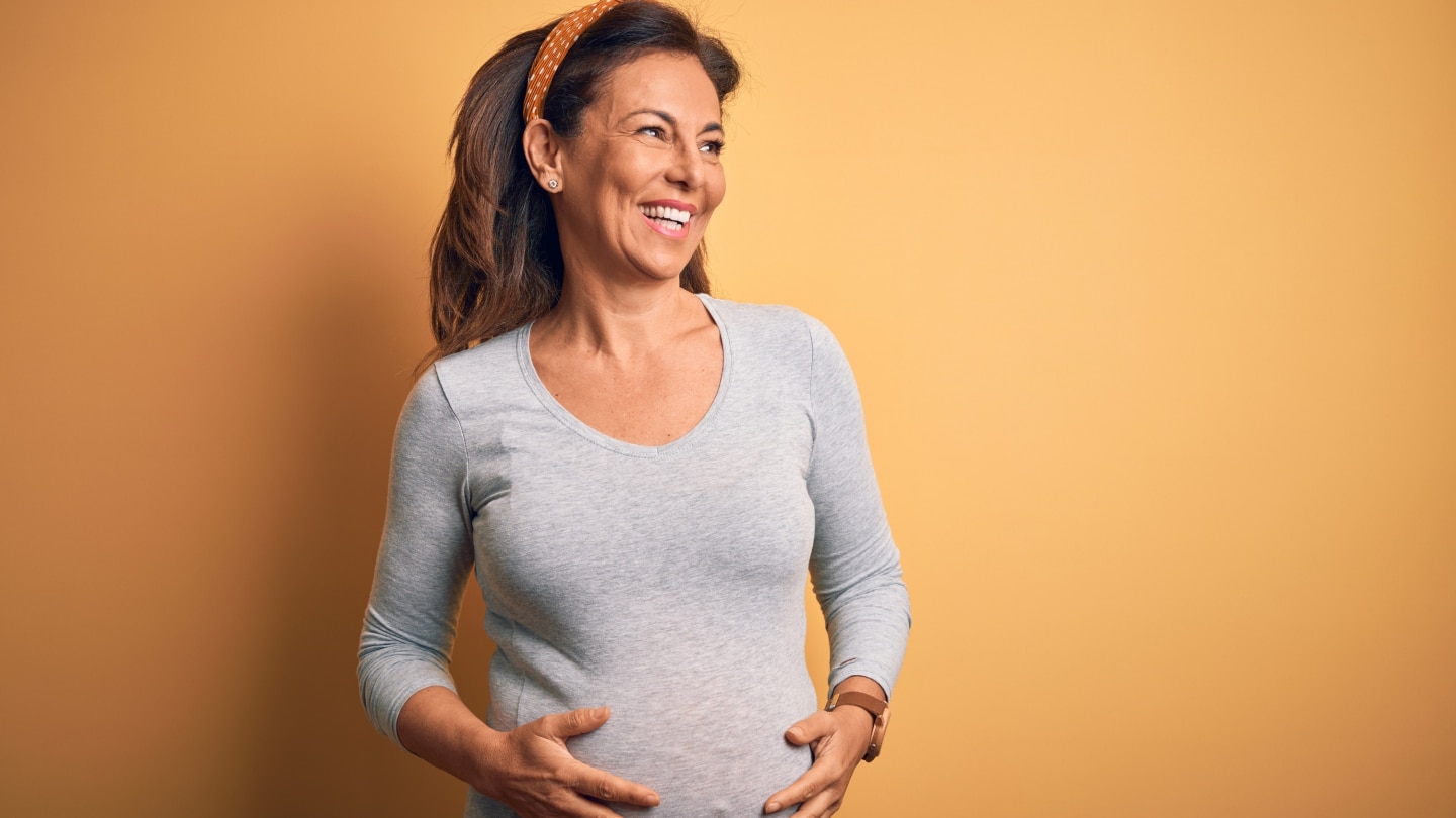 mid age pregnant woman