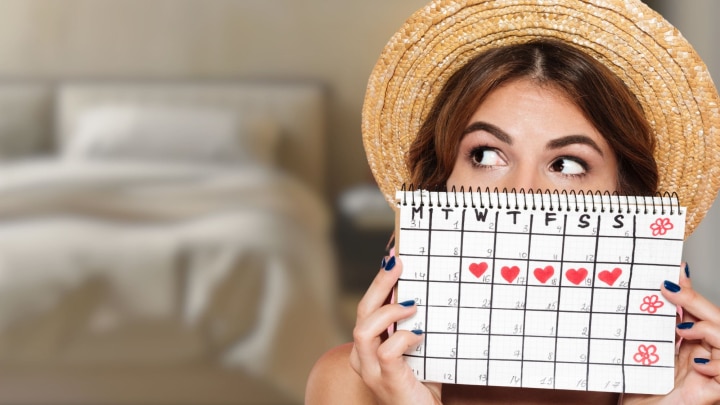frau mit kalender