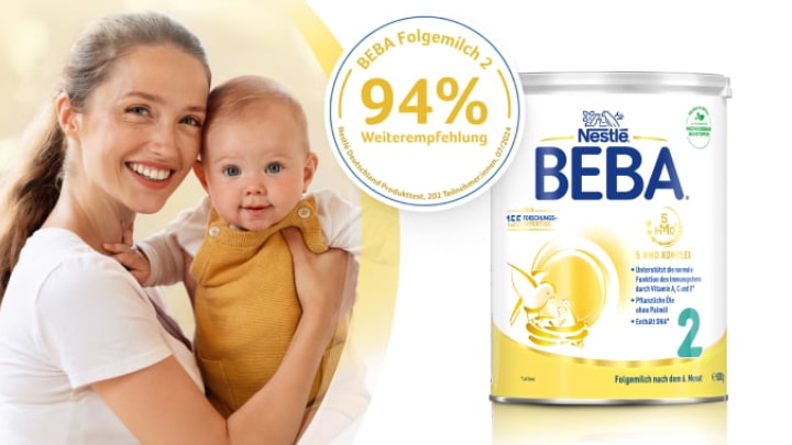collage-mama mit baby und beba-dose