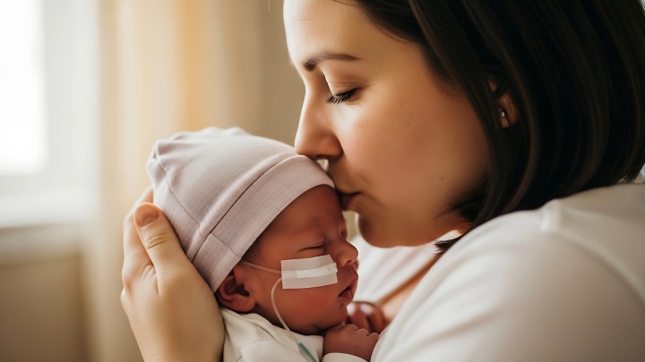 mama mit ihrem frühchen