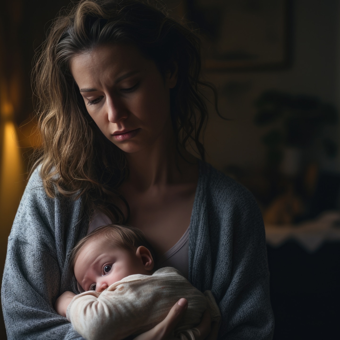 Mutter hält ihr Baby