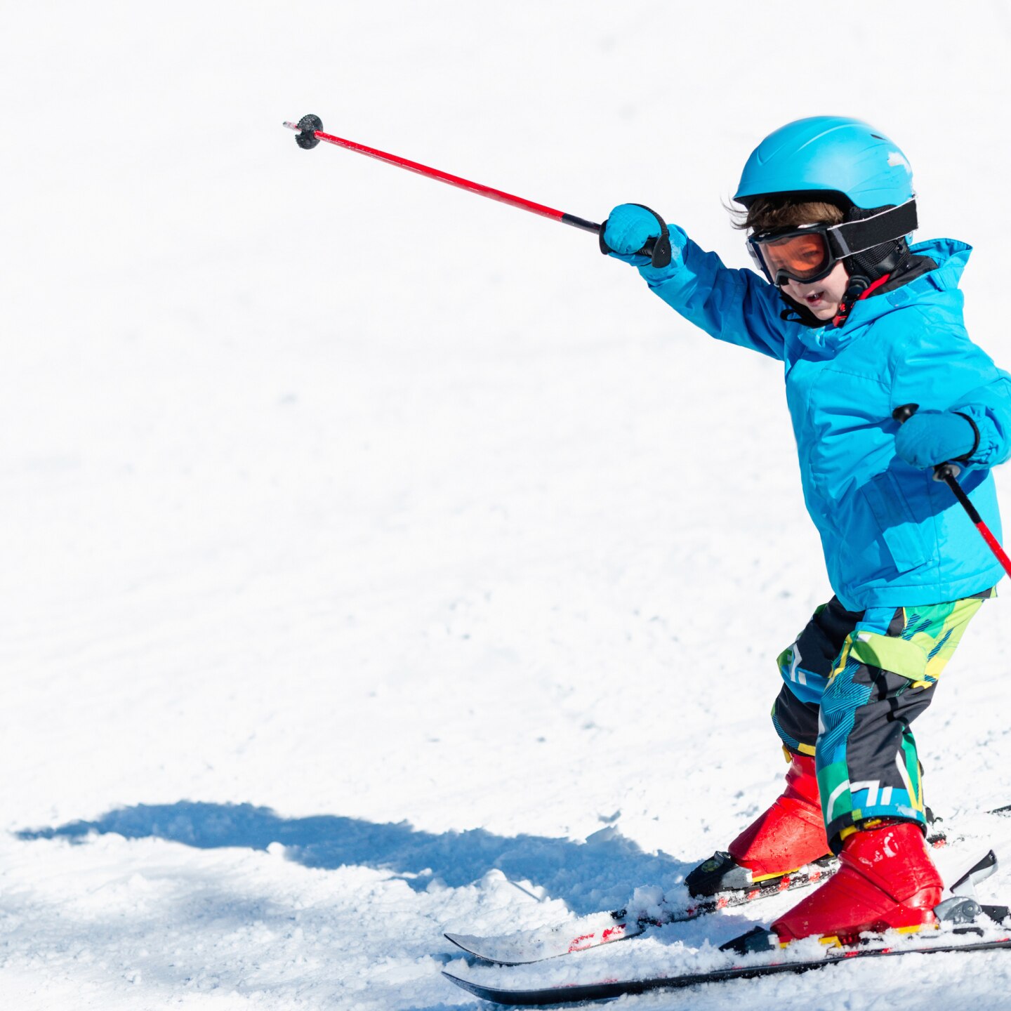 Child skiing