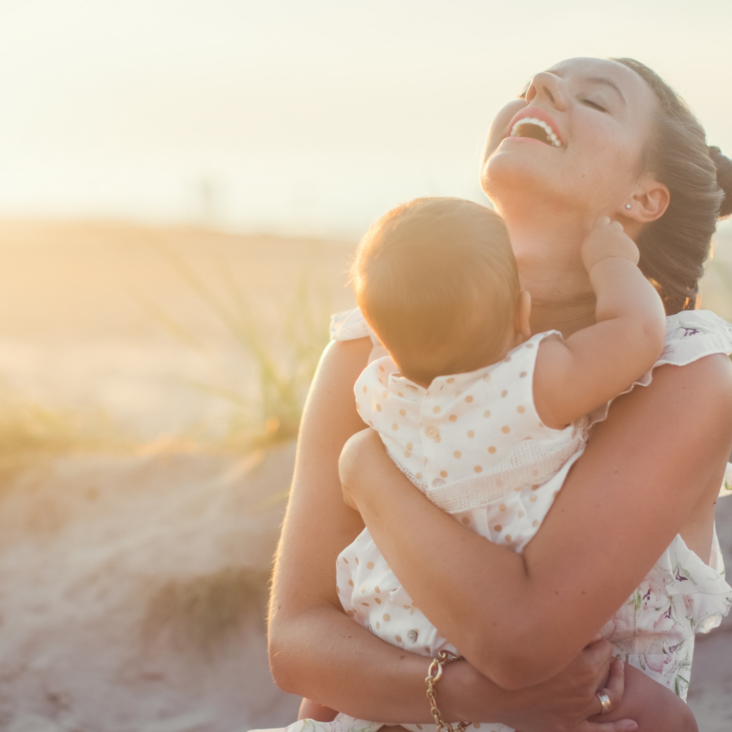 happy mother with her newborn baby
