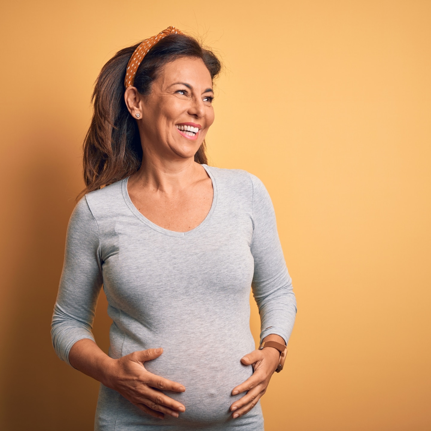 mid age pregnant woman