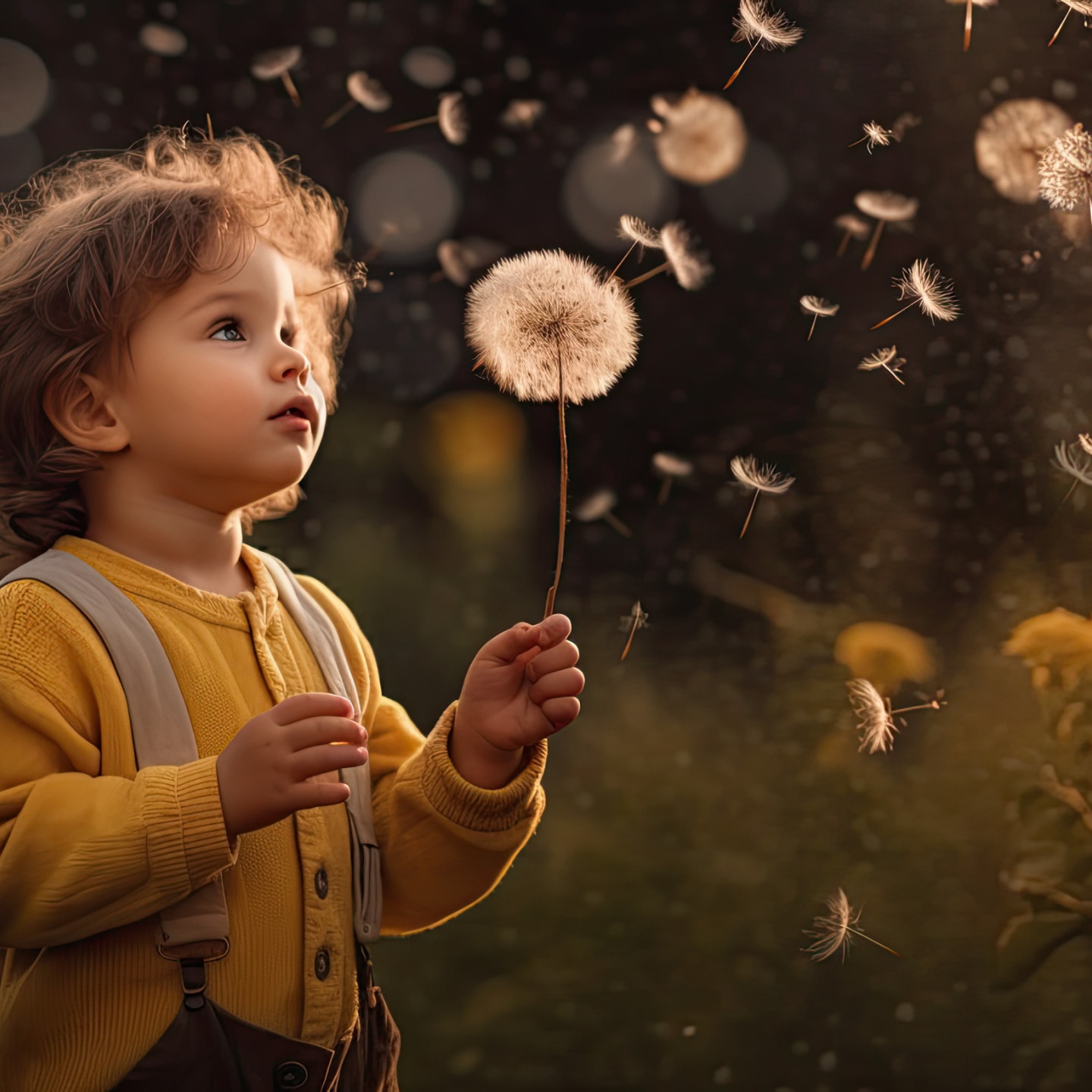 Junge mit Pusteblume