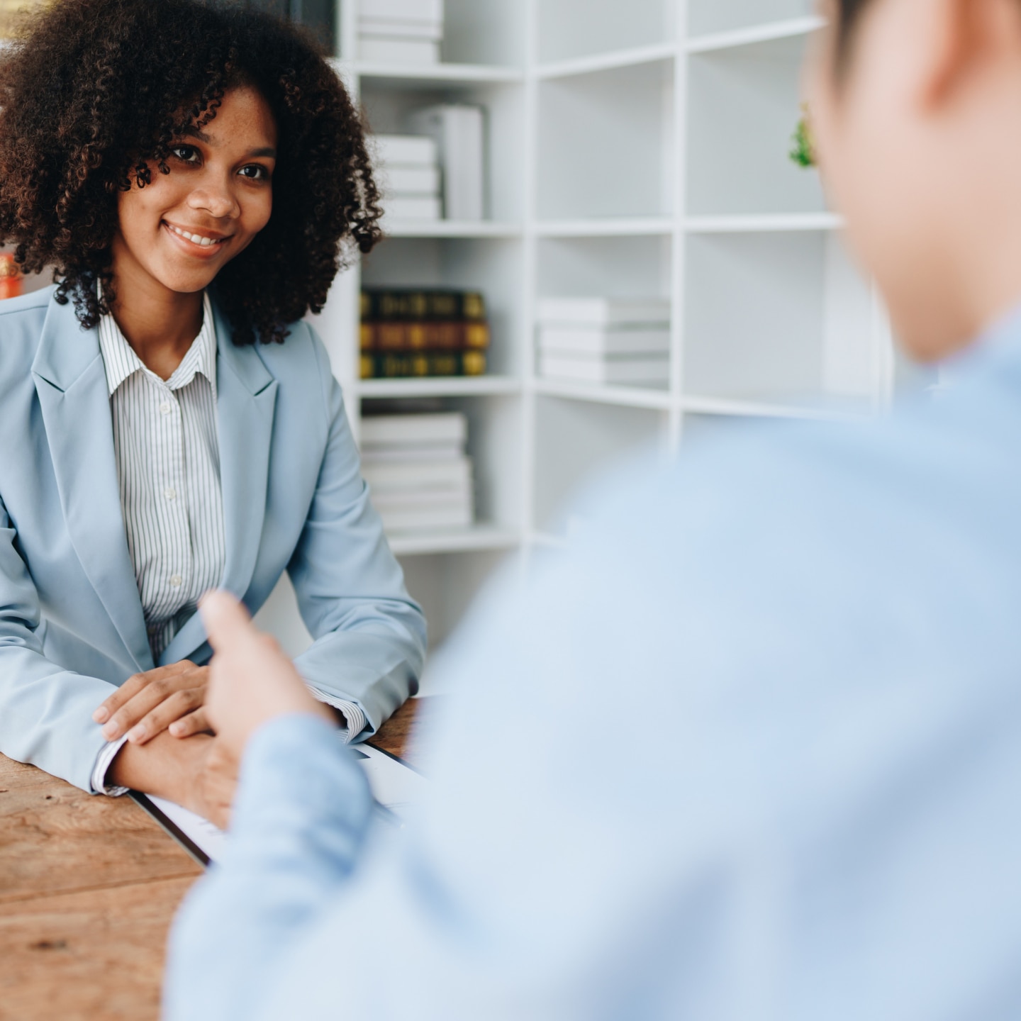  lawyers discussing contract or business agreement