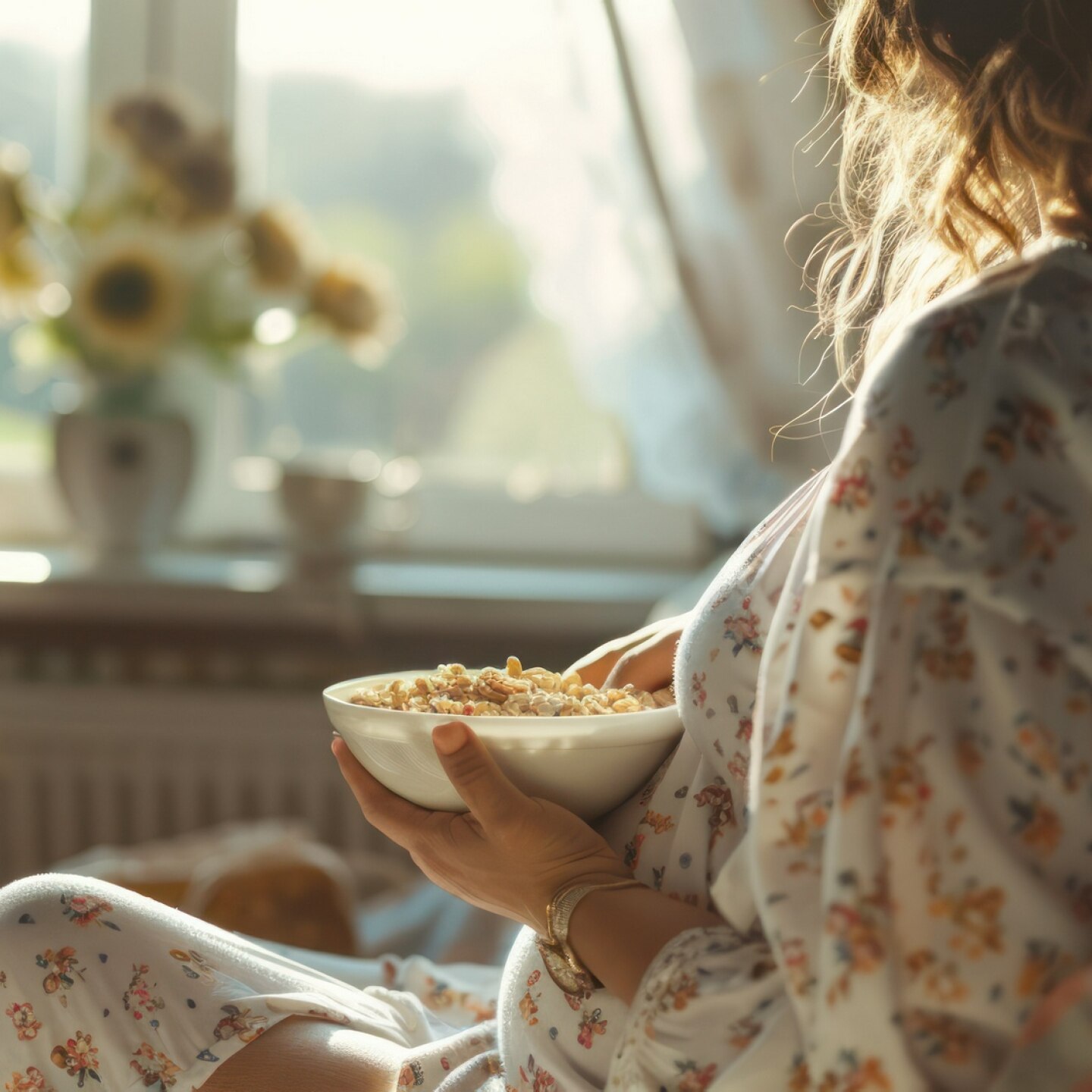 schwangere mit muesli