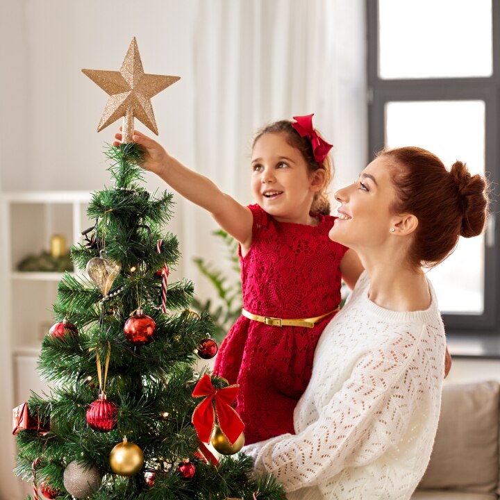 decorating christmas tree