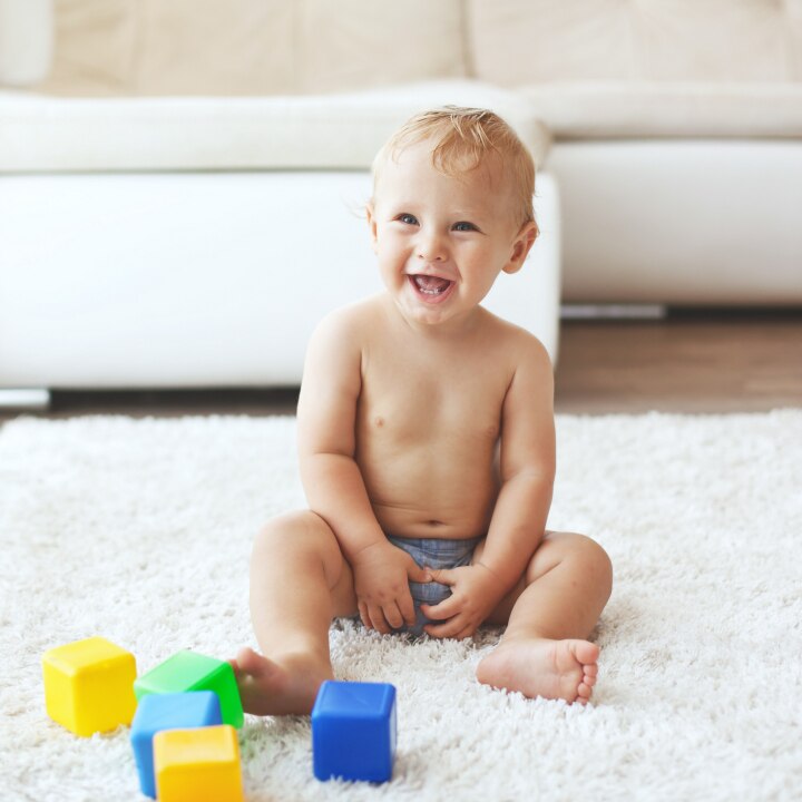 Toddler laughing