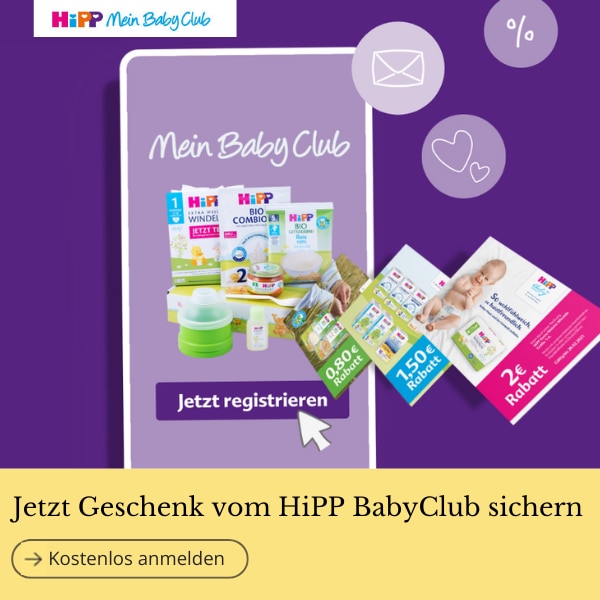 Jetzt für Hipp Babyclub registrieren