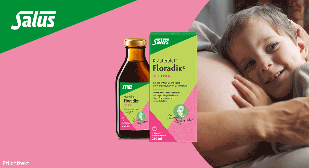 Salus Floradix Schwanger EL Werbung