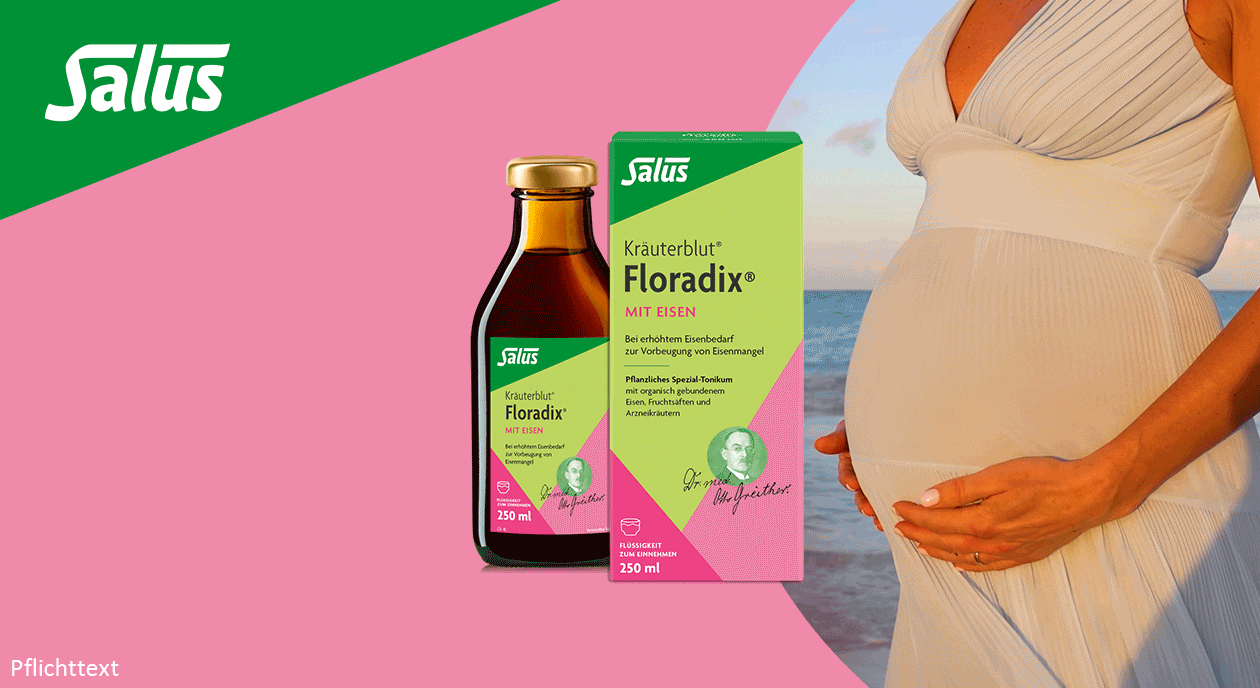 Salus Floradix Schwanger EL Werbung